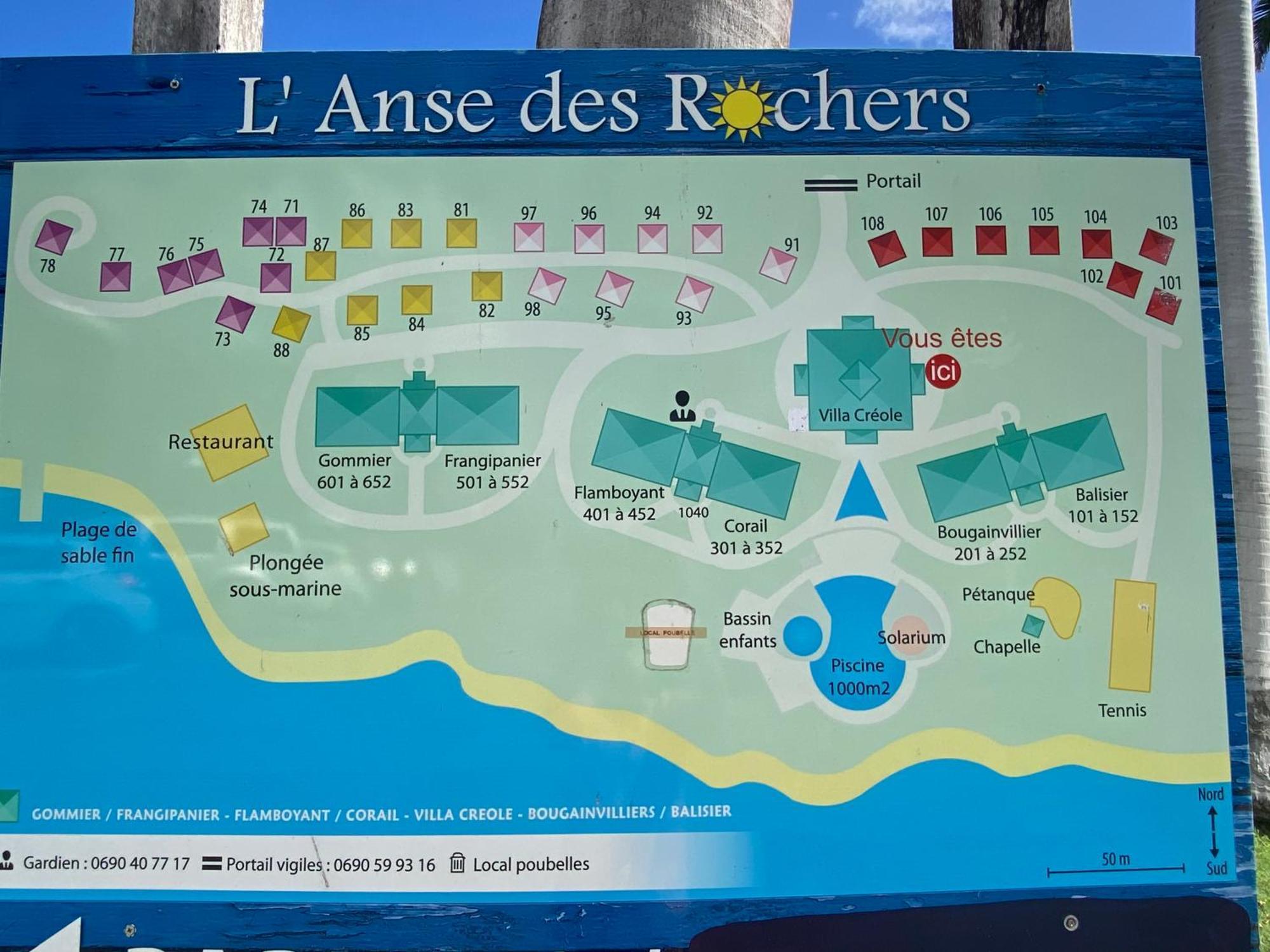 Brin D'Ile Anse Des Rochers Vue Mer A 50 M De La Plage Et Piscine Saint-Francois  Luaran gambar
